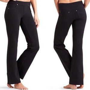 Athleta Classic Bettona Black Knit Yoga Pants High Rise Bootcut Flare Volup 2X